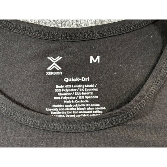 Xersion Shirt Women's Medium black Quick- Dri  Athletic T-shirt - Picture 4 of 10